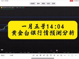 1月5号，下午14:04，黄金白银行情预测分析。
