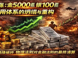 金银暴涨：金5000银100，当“硬约束”撞上“软泡沫”，“财富提纯”，谁在裸泳？