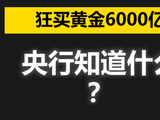狂买黄金6000亿，央行知道什么？