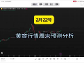 2月22号，周末复盘，黄金行情预测分析。