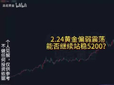 2.24黄金弱震荡，5200能否再次站稳？