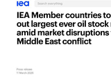 国际能源署成员国同意释放4亿桶石油储备，日本先行动