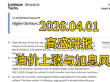 高盛研报解读：美国经济分析——油价上涨与美联储加息风险
