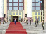 特朗普访华欢迎仪式完整版