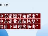中东铝锭开始流出？中东铝业通航恢复？铝价下周迎接暴击？