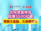 北向资金持仓回落5500亿元，青睐大金融、大消费板块
