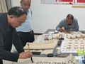 范县城关镇祥和社区开展重阳节书法交流活动