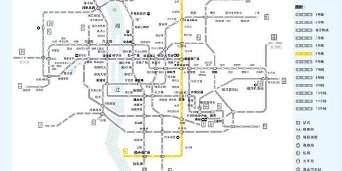 長沙地鐵5號線計劃明年建成開通