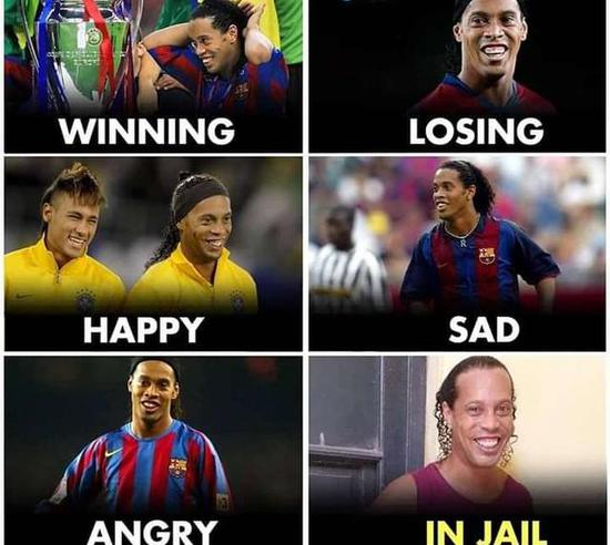 无论胜利、失败、开心、难过、还是在狱里，小罗都保持着微笑