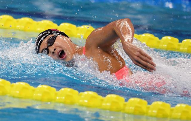 游泳——全国冠军赛:辽宁浩沙队获得女子4x200米自由泳接力冠军