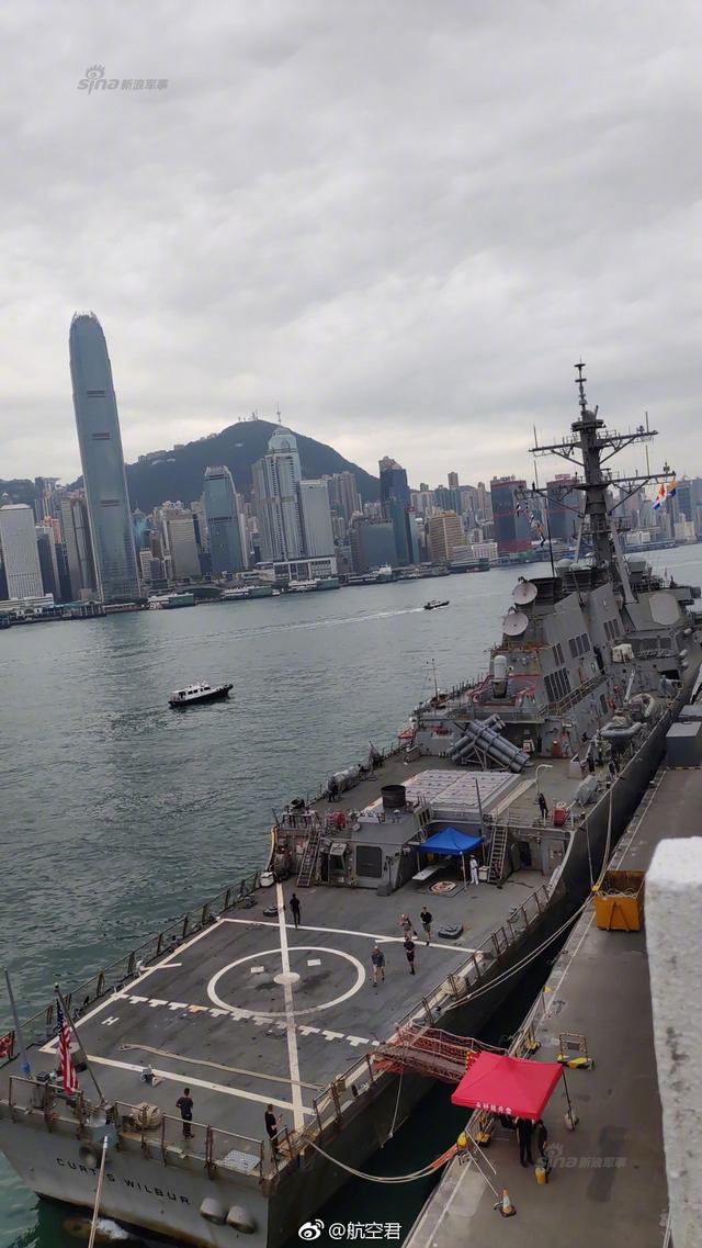 近距细拍美军访港宙斯盾驱逐舰