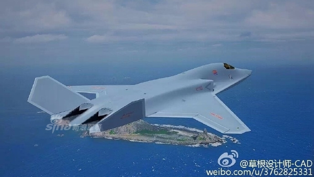 全频段隐身配激光炮：中国第6代战机CG概念图