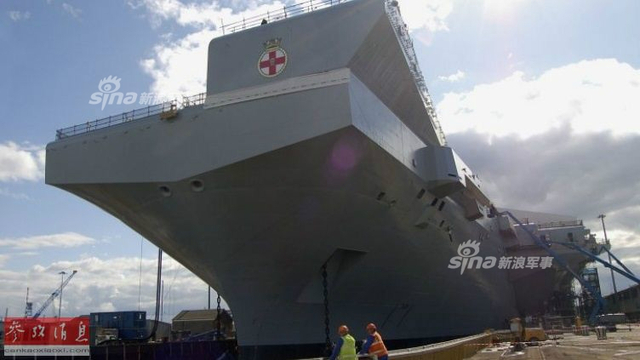 仍用中国设备建造：英军第二艘女王级航母将下水
