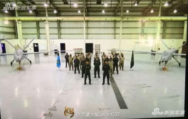 沙特军队展示装备的中国无人机