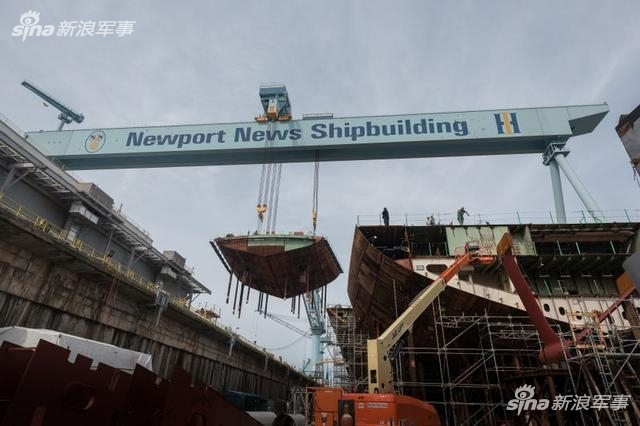 中国航母还需抓紧：美军第2艘福特级航母已成形