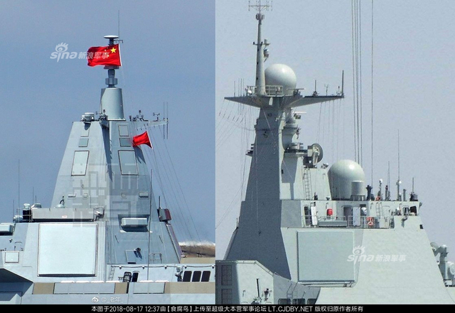 盾已装好：中国055大驱相控阵雷达到位颜值爆表