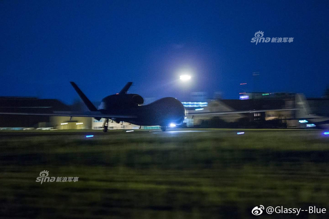 针对朝鲜还是中国？美军全球鹰无人机抵达日本