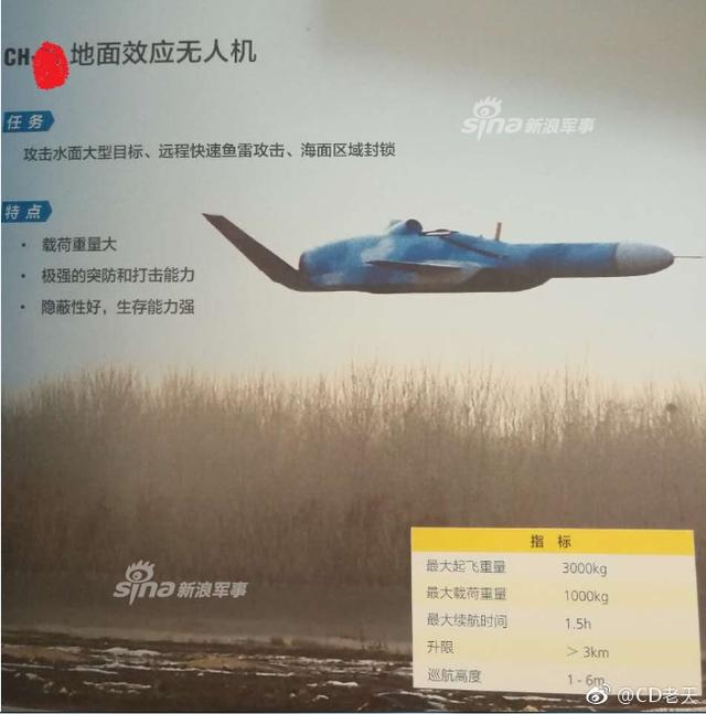 中国研制神秘反舰地效无人机!