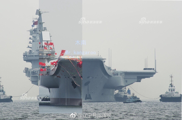 国产航母舾装最新进展:又安上脚手架继续装修