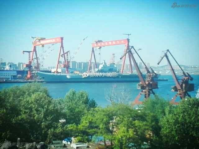 国产航母舾装最新进展:又安上脚手架继续装修