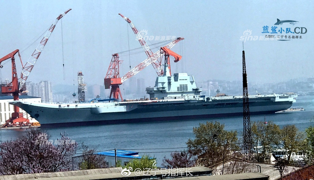 国产航母舾装最新进展:又安上脚手架继续装修