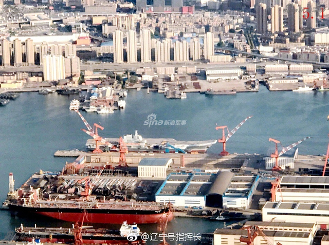 国产航母舾装最新进展:又安上脚手架继续装修