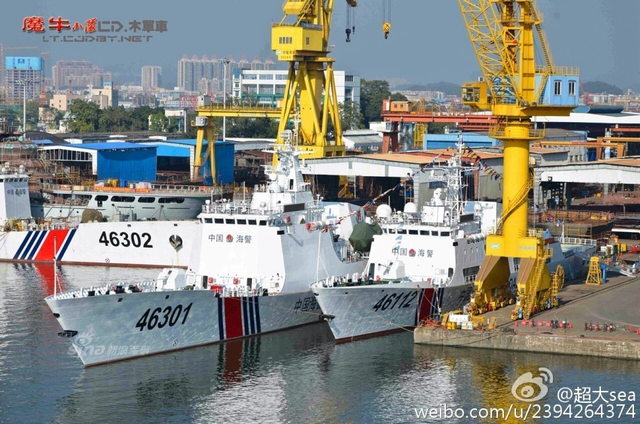 准备和日本海上保安厅团战！中国海警船大集合