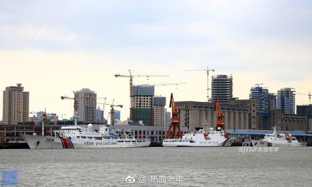 准备和日本海上保安厅团战！中国海警船大集合