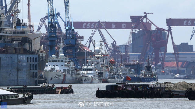准备和日本海上保安厅团战！中国海警船大集合