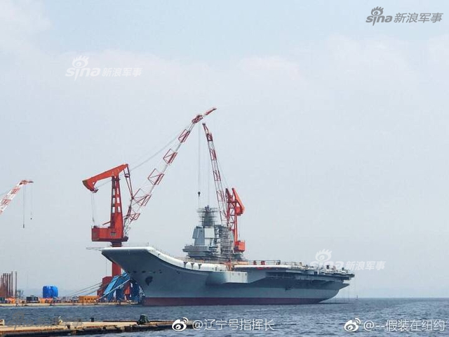国产001A航母紧张舾装中：舰载机数量仅次美国