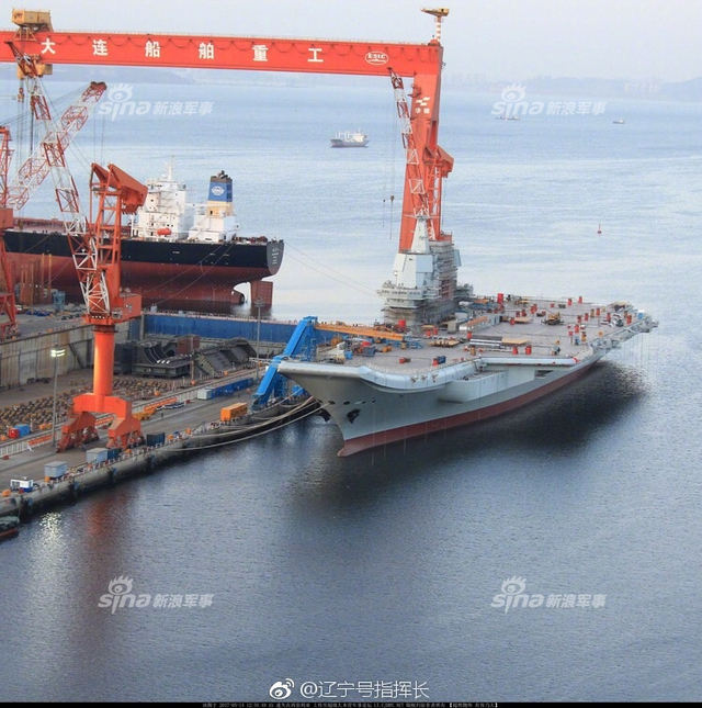 国产001A航母紧张舾装中：舰载机数量仅次美国
