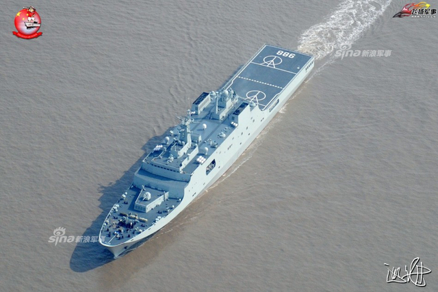 解放军第五艘071登陆舰下水!湾湾欲建无人接单