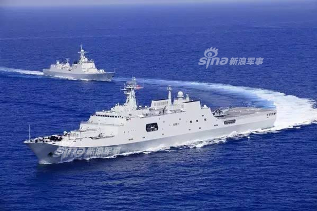 解放军第五艘071登陆舰下水!湾湾欲建无人接单