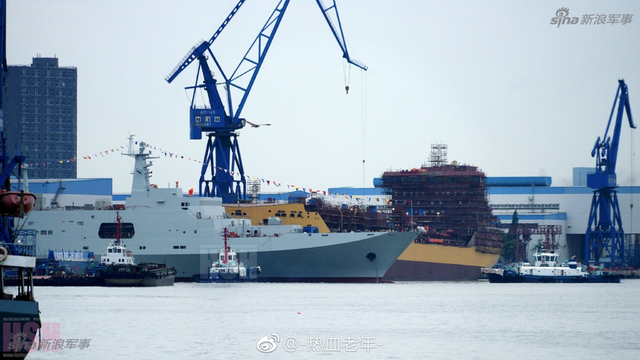 解放军第五艘071登陆舰下水!湾湾欲建无人接单
