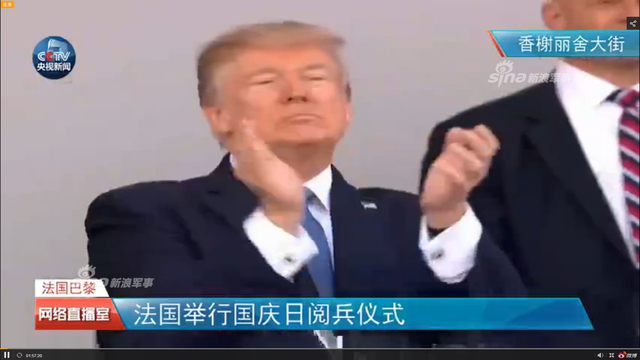 法国国庆日阅兵坦克和骑兵亮相!特朗普也参加