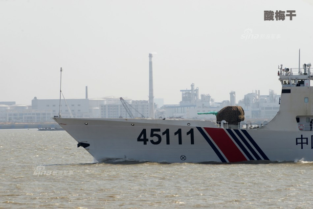 又一艘中国718b海警船入役!全副武装将巡钓岛