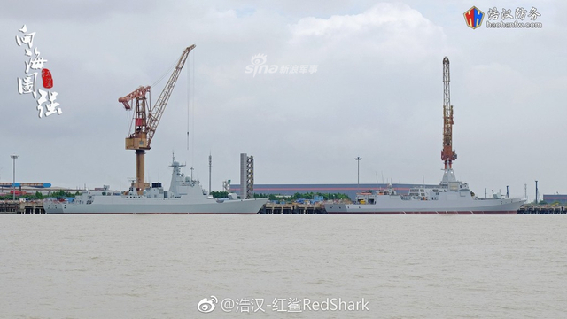 052D干着急！中国新下水055大驱即将完成舾装