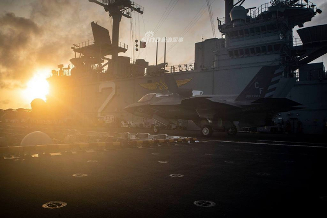 回顾首杀前夕:进行首次实战的美军F35B起飞瞬间