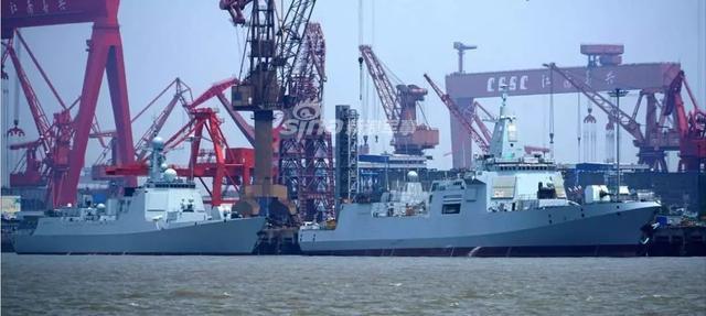 我新下水055大驱即将完成舾装