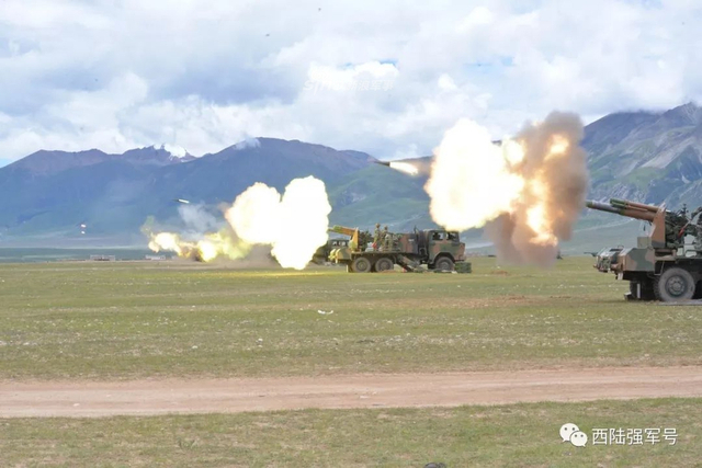 为国御边火力旺！我77集团军卡车炮青藏高原集群射击