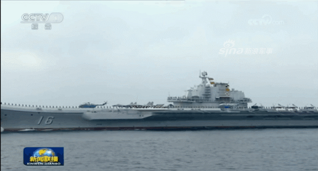 史上最壮观！中国海军南海阅兵辽宁舰领衔编队劈波斩浪