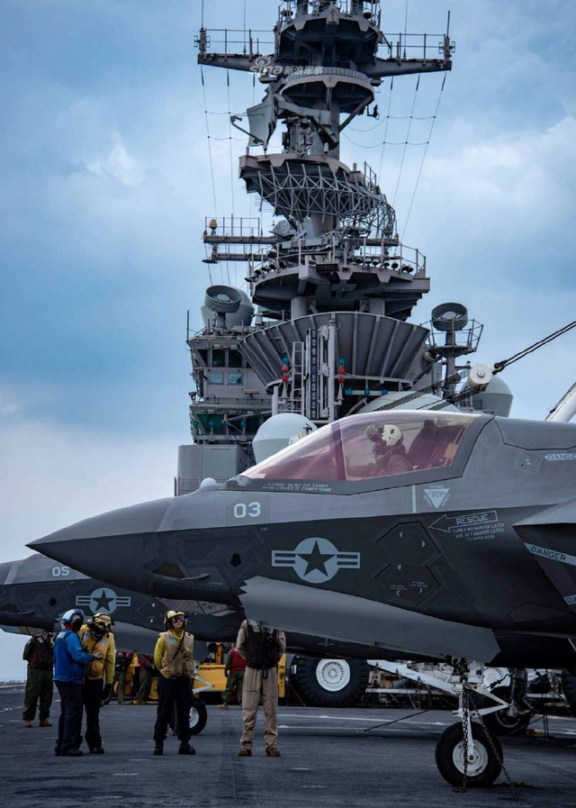 到处搅风搅雨！美海军陆战队两栖舰载F35B进驻波斯湾