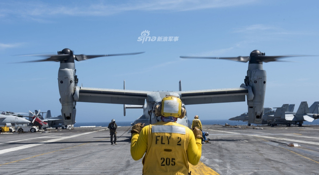 我军何时跟进？美海军倾转旋翼机成功完成航母滑跑起降