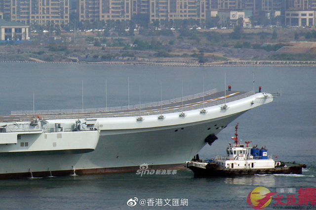 喜迎“八一”!国产航母第7次海试 扫雷舰保障船跟随