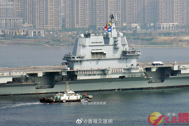 喜迎“八一”!国产航母第7次海试 扫雷舰保障船跟随