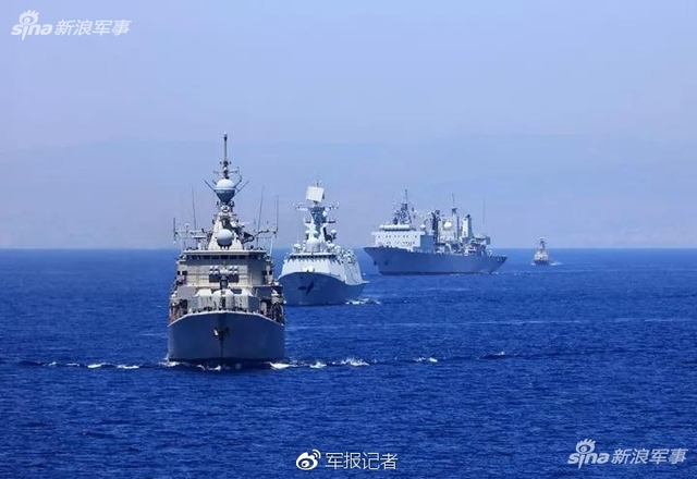 中国海军编队与13国联演