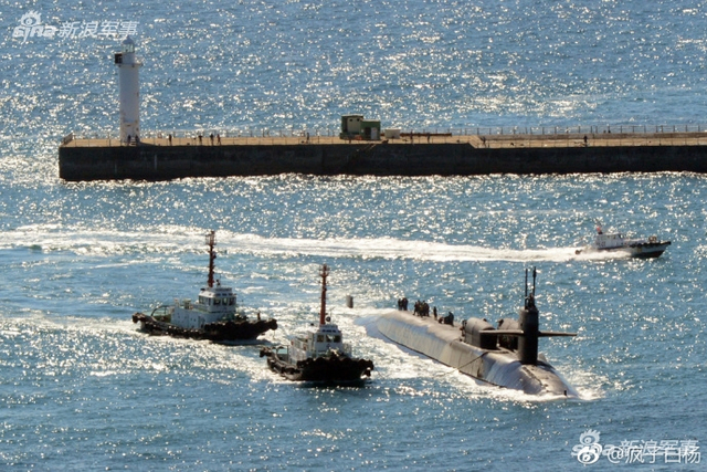 中国海军最危险对手!美军巡航导弹核潜艇抵韩