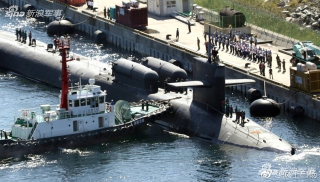 中国海军最危险对手!美军巡航导弹核潜艇抵韩