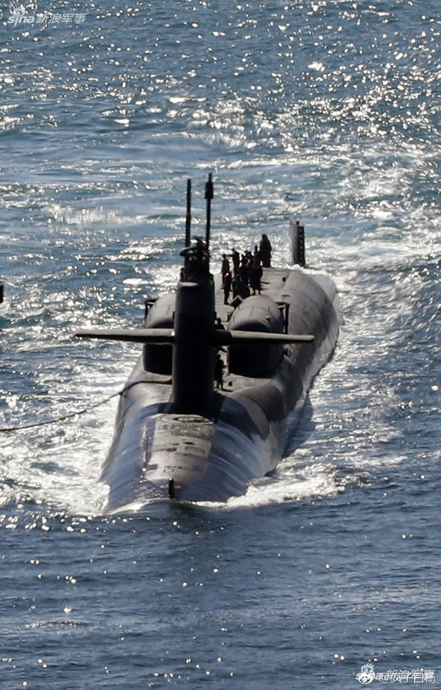 中国海军最危险对手!美军巡航导弹核潜艇抵韩