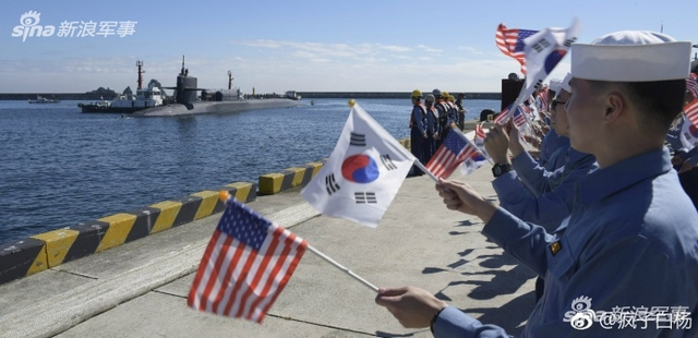 中国海军最危险对手!美军巡航导弹核潜艇抵韩